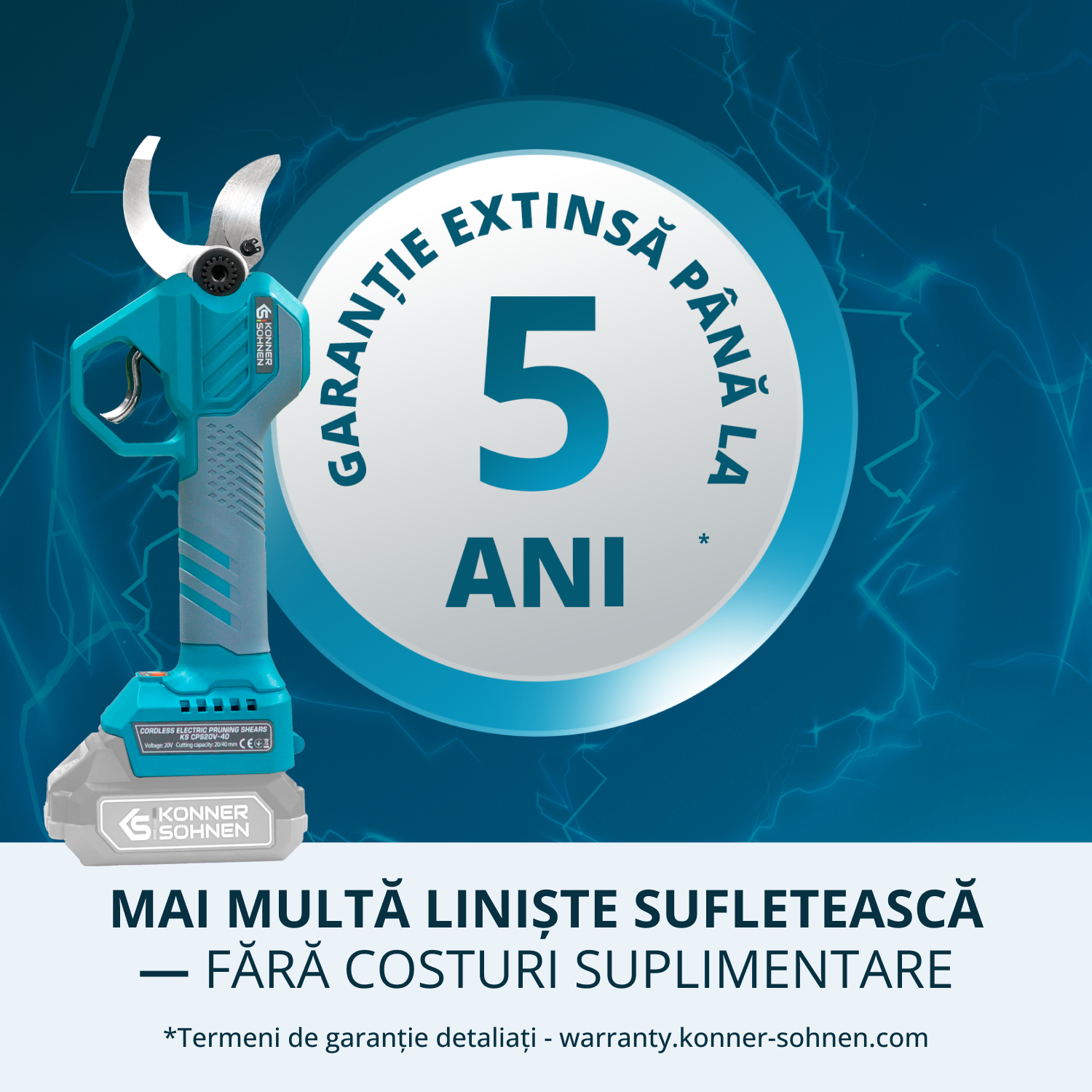 Foarfecă de grădină cu acumulator  KS CPS20V-40