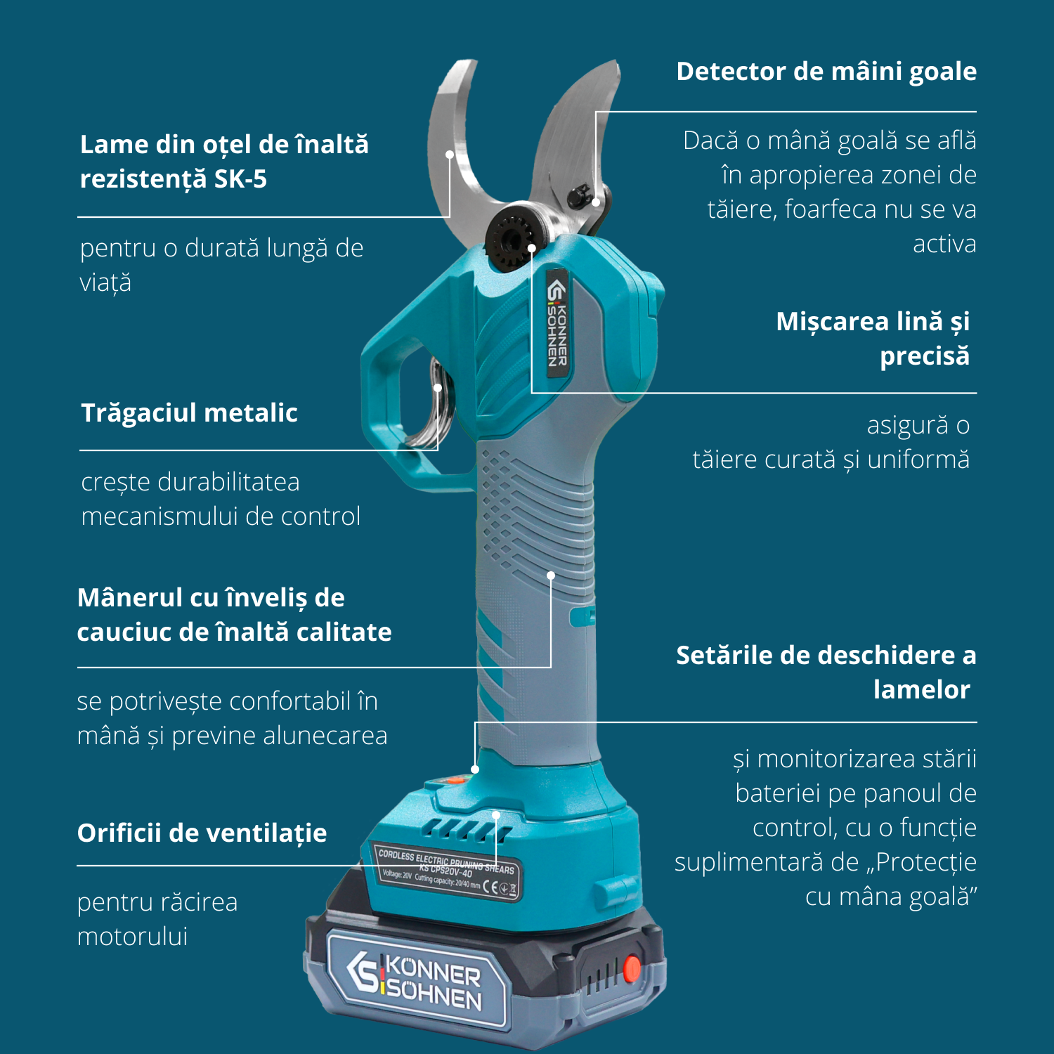 Foarfecă de tăiat cu acumulator KS CPS20V-40 Case PLUS