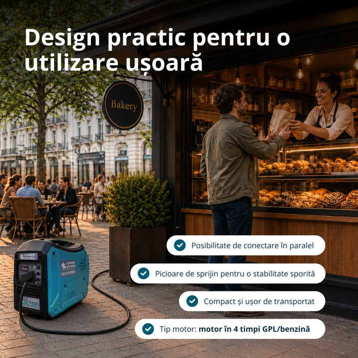 Generator cu inverter pe GPL/benzină KS 2000iG S