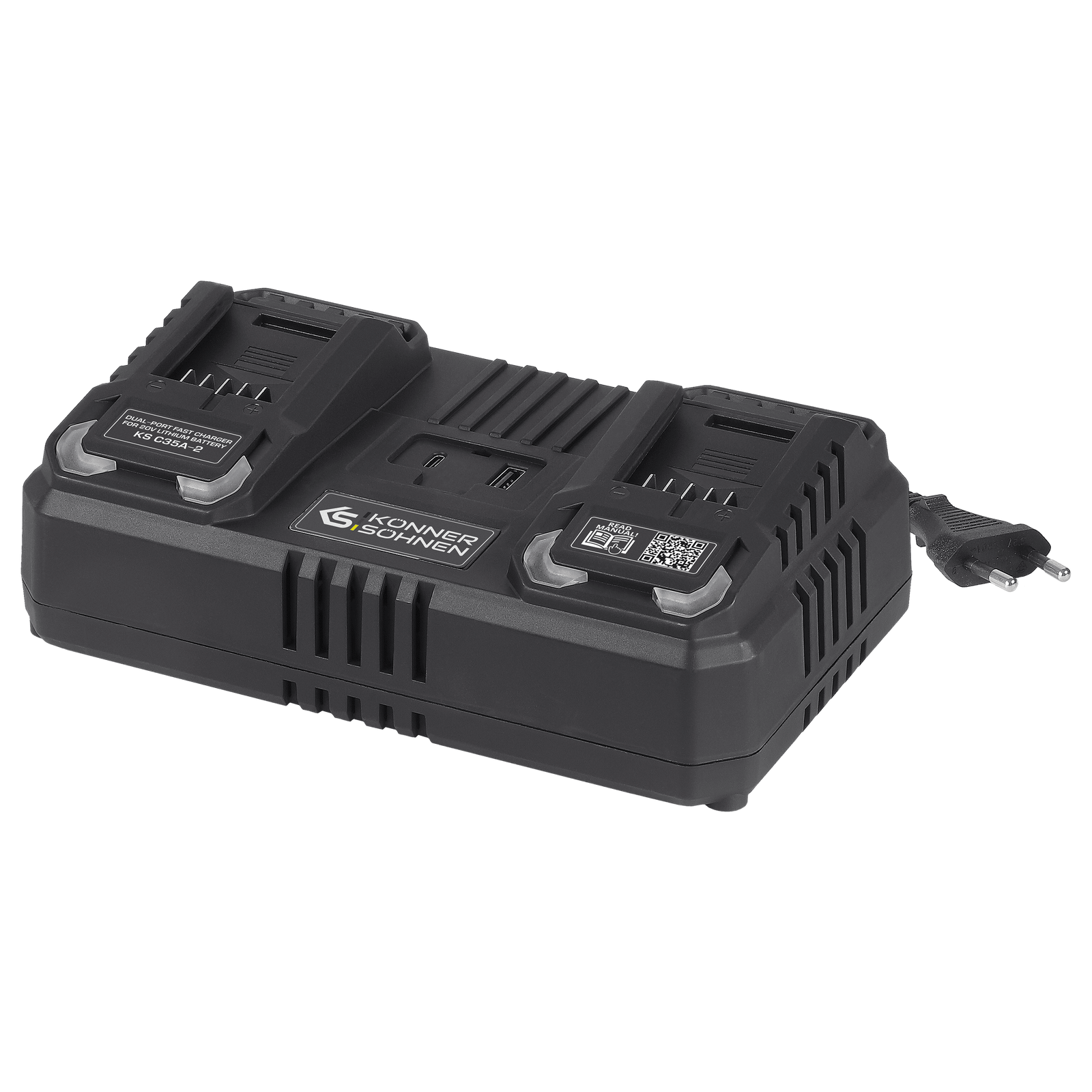 Dvojitá nabíječka pro 20V dobíjecí baterie KS C35A-2