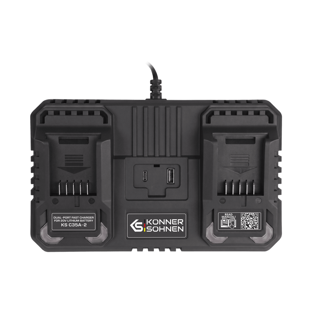 Dvojitá nabíječka pro 20V dobíjecí baterie KS C35A-2
