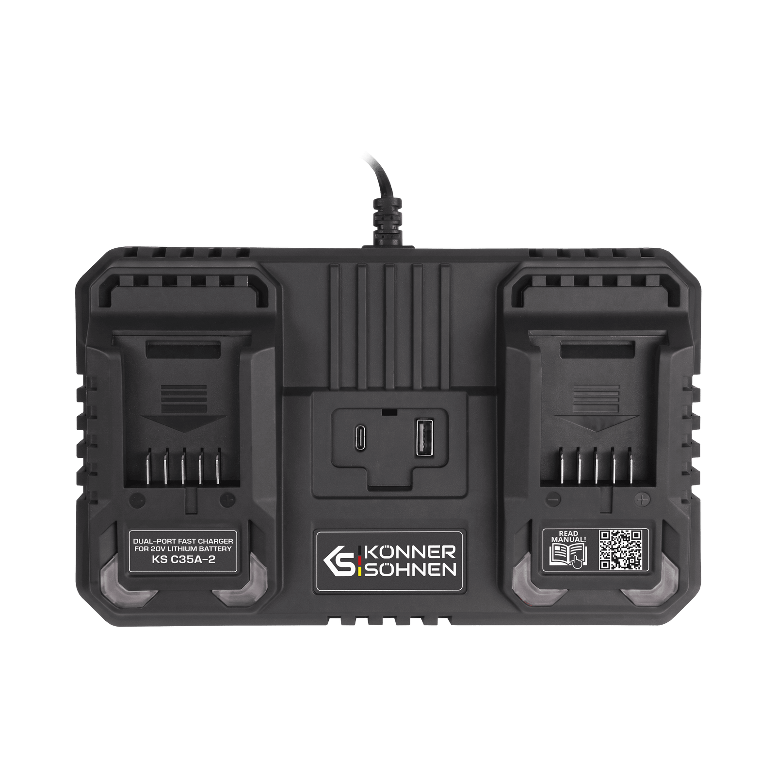 Dvojitá nabíječka pro 20V dobíjecí baterie KS C35A-2