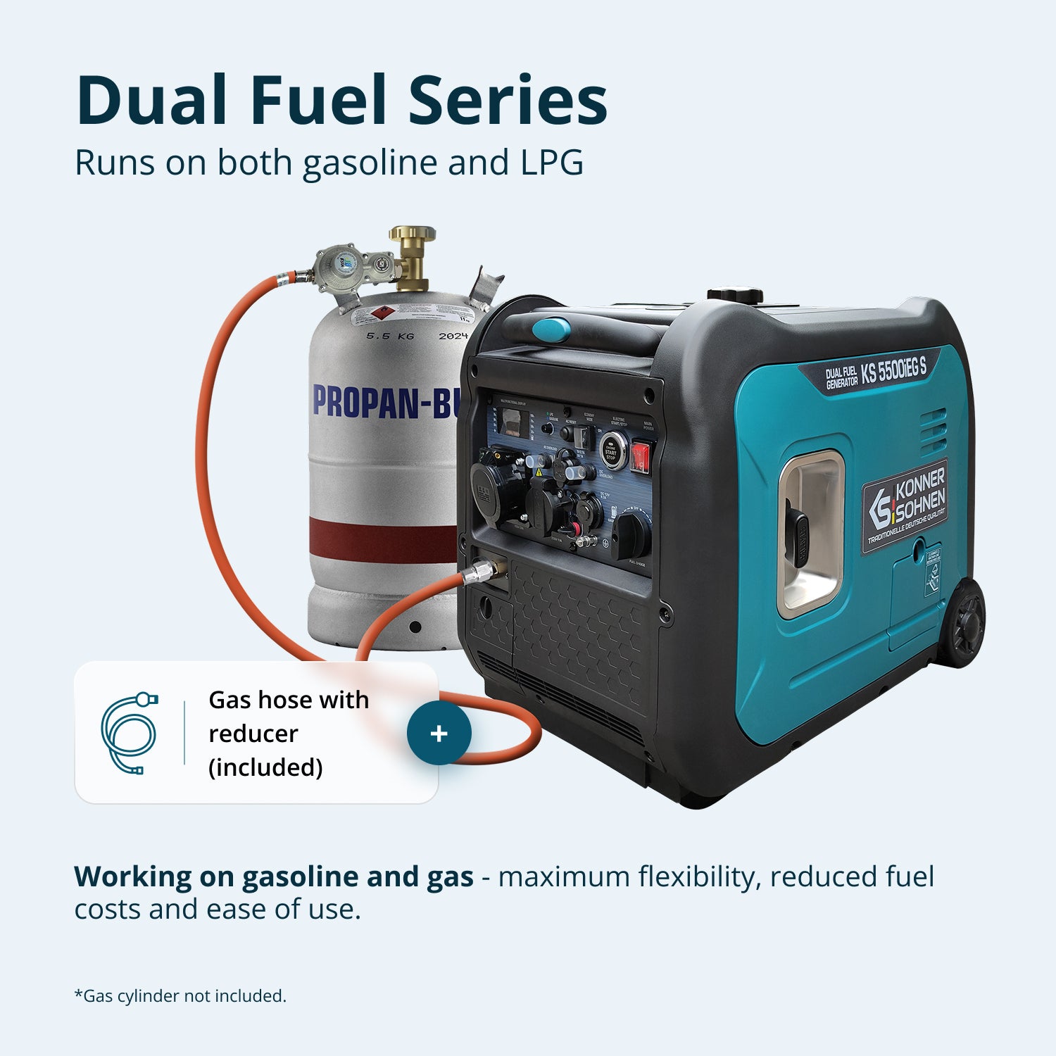 LPG/gasoline inverter generator KS 5500iEG S