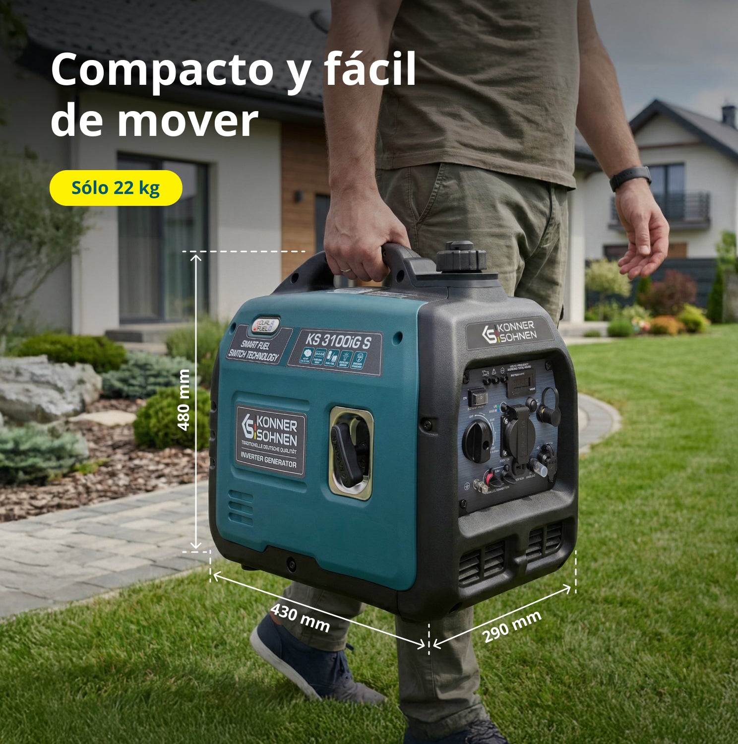 Generador inverter híbrido de gas/gasolina KS 3100iG S