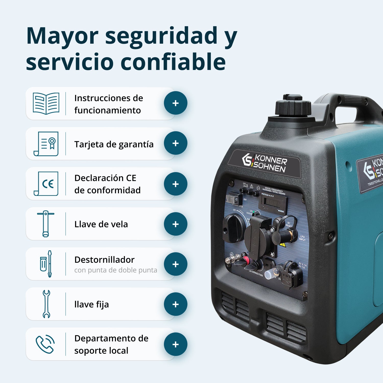 Generador inverter híbrido de gas/gasolina KS 3100iG S