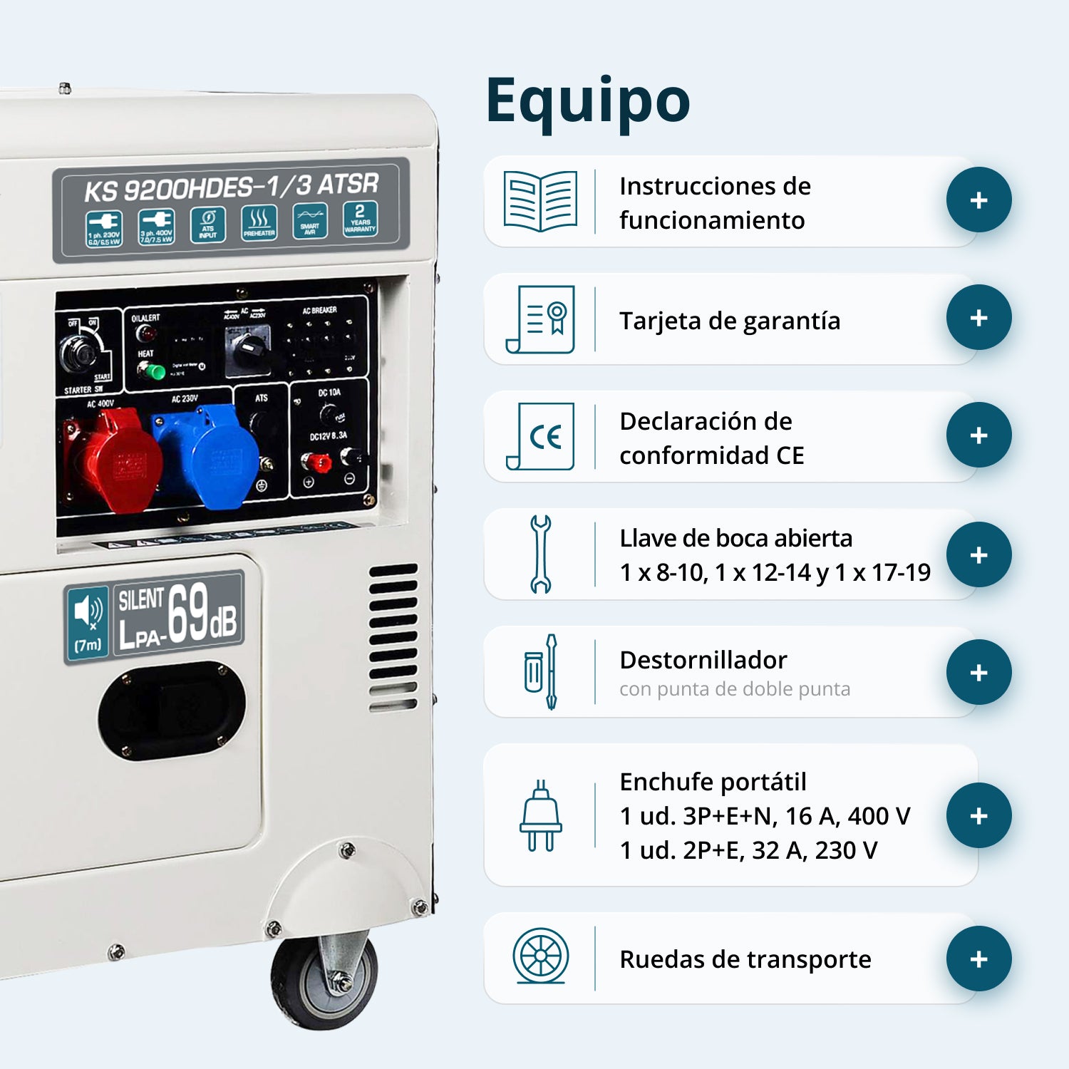 Generador diésel "Könner & Söhnen" KS 9200HDES-1/3 ATSR (EURO V)