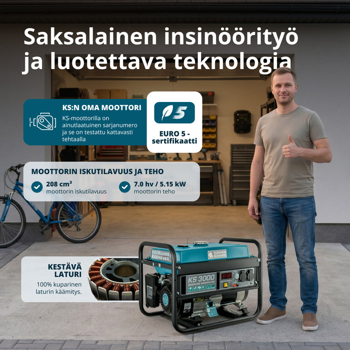 Bensiinikäyttöinen generaattori 'Könner & Söhnen' KS 3000