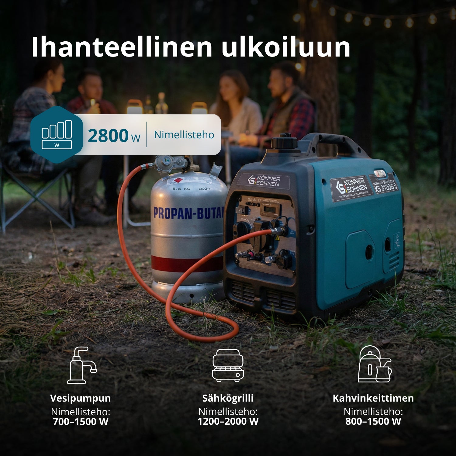 LPG/bensiini-invertterigeneraattori KS 3100iG S