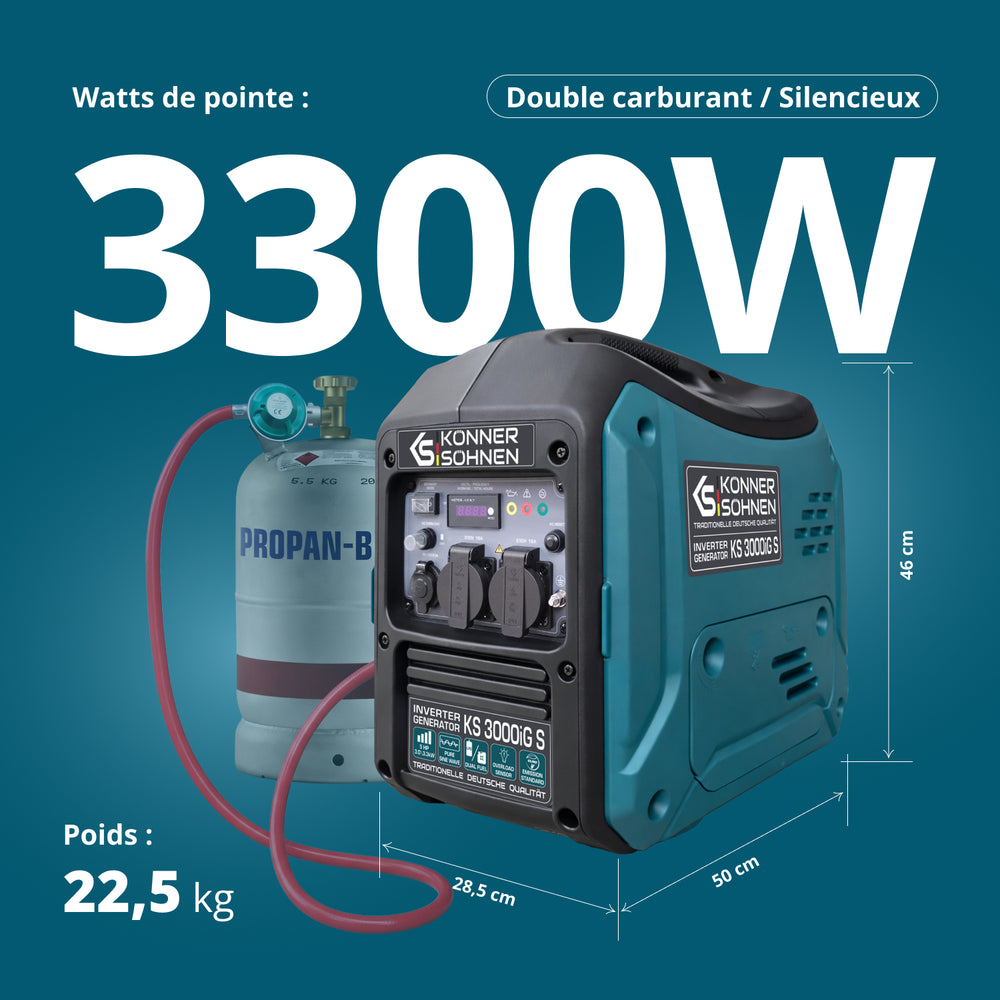LPG/Benzin inverteres generátor KS 3000iG S