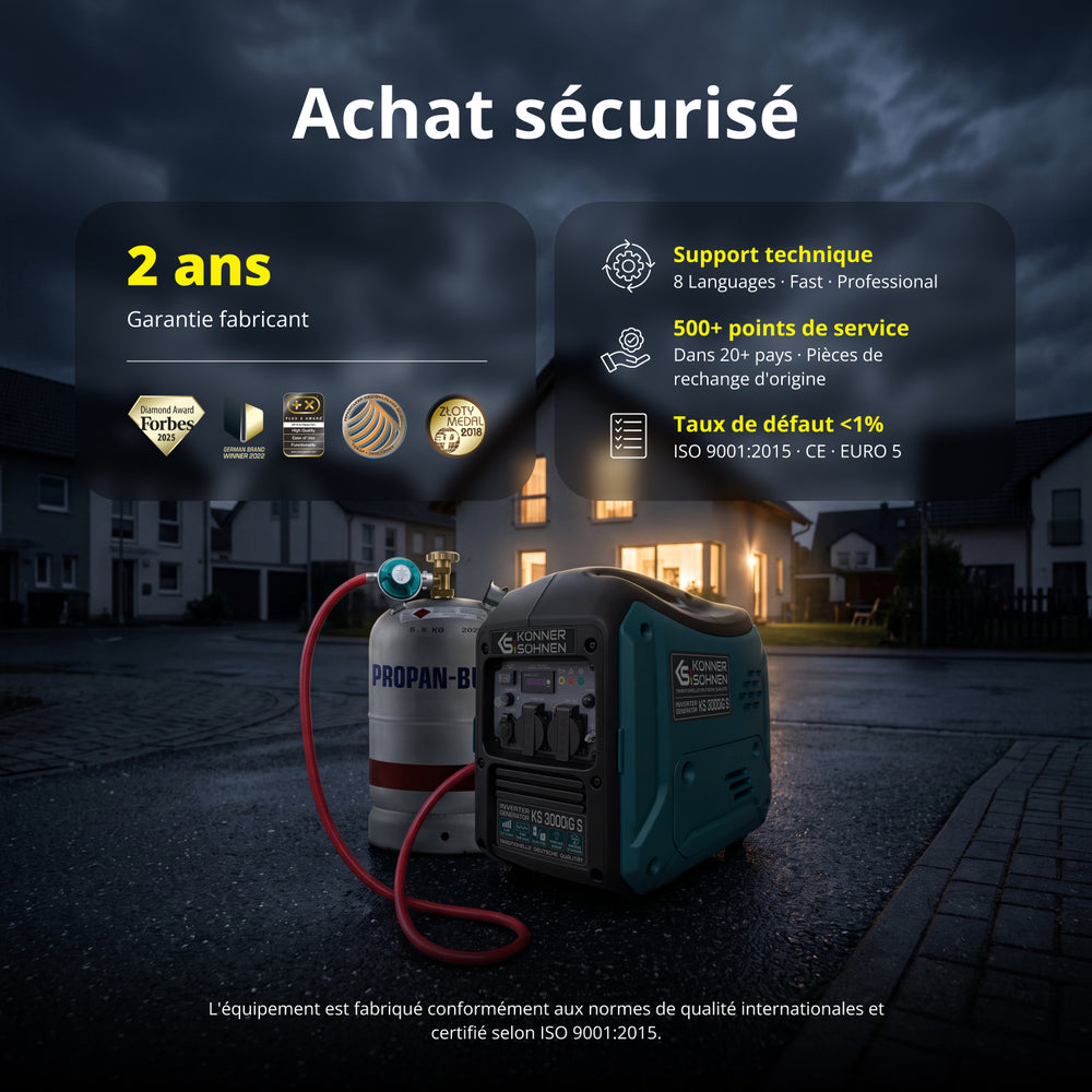 LPG/Benzin inverteres generátor KS 3000iG S