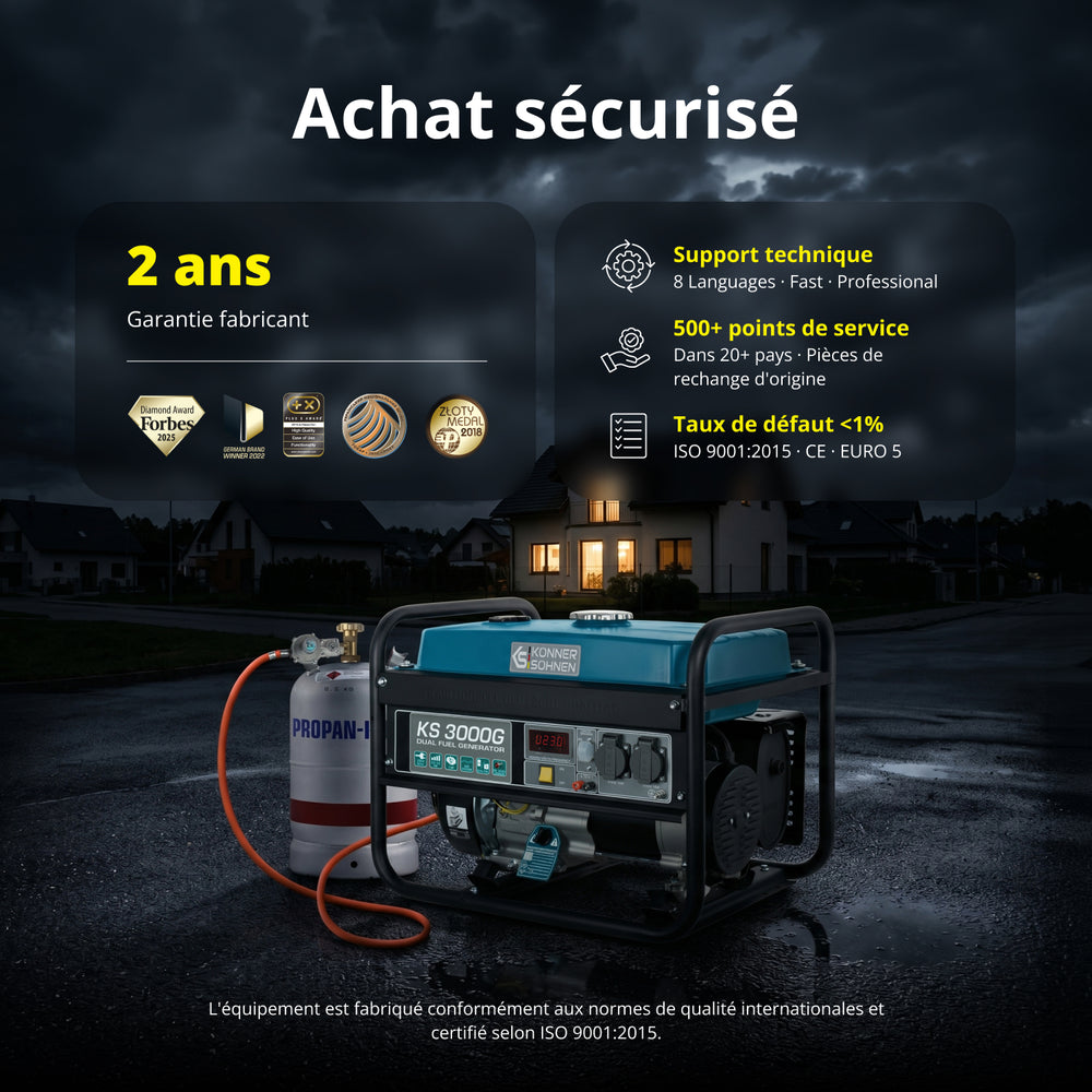 Генератор LPG/Бензин «Könner & Söhnen» KS 3000G