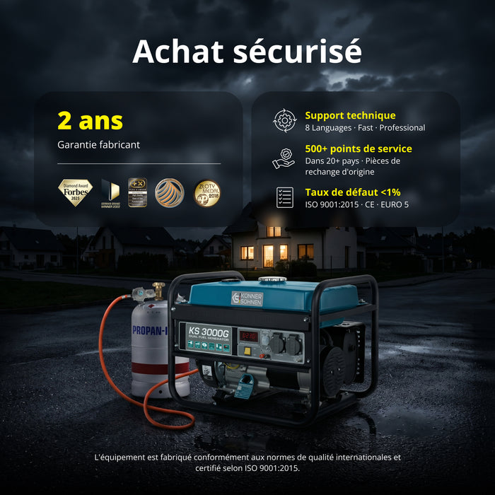 Генератор LPG/Бензин «Könner & Söhnen» KS 3000G