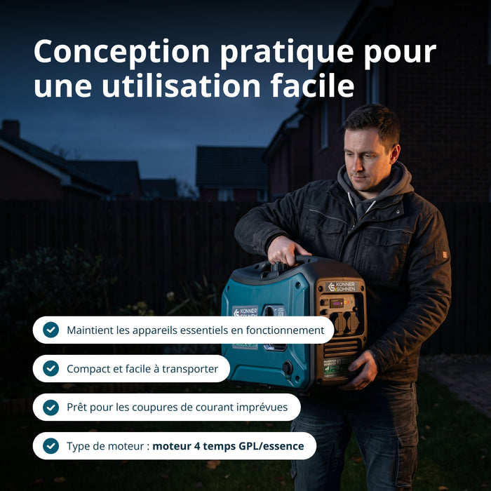 LPG/benzin inverteres generátor KS 3000iG S