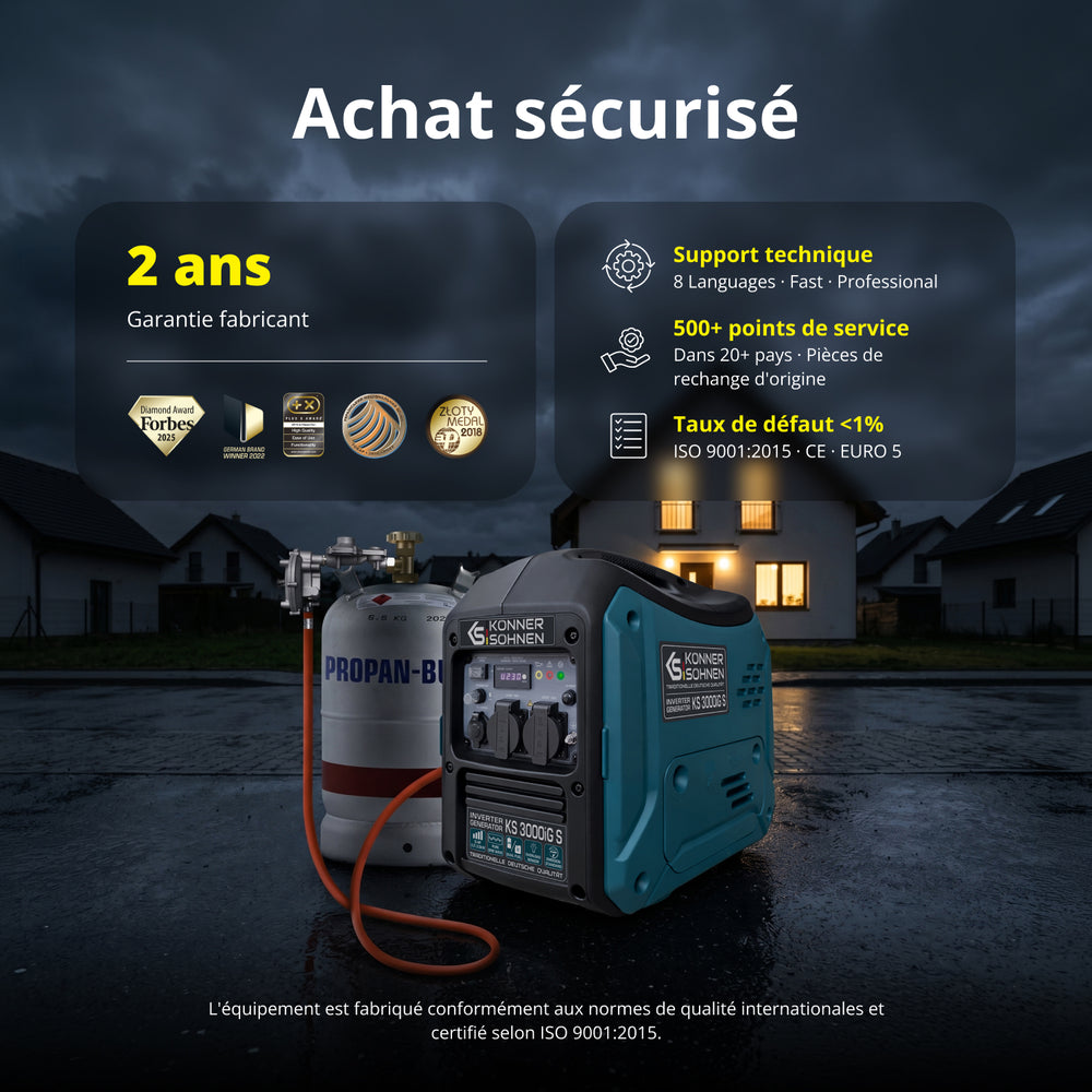 LPG/benzin inverteres generátor KS 3000iG S
