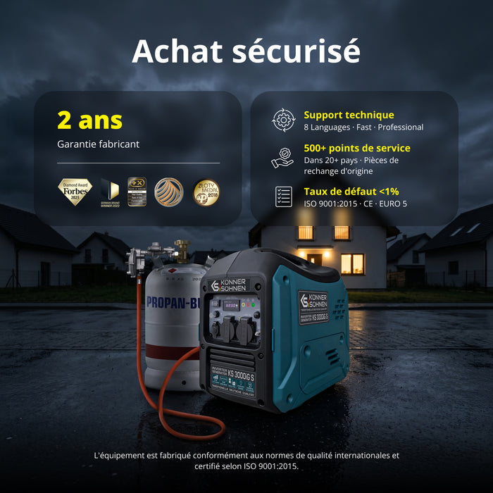 LPG/benzin inverteres generátor KS 3000iG S