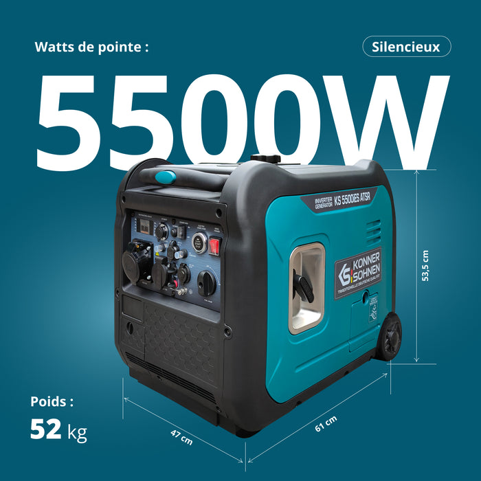 Groupe électrogène-onduleur dans la boîte anti-bruit KS 5500iE S ATSR