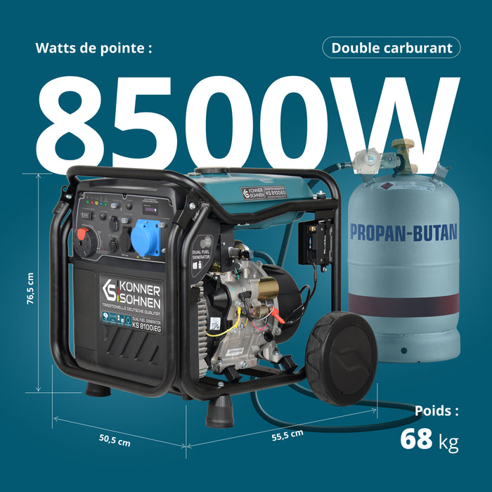 LPG/benzin inverter generator KS 8100iEG