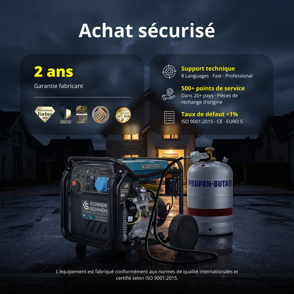 LPG/benzin inverter generator KS 8100iEG