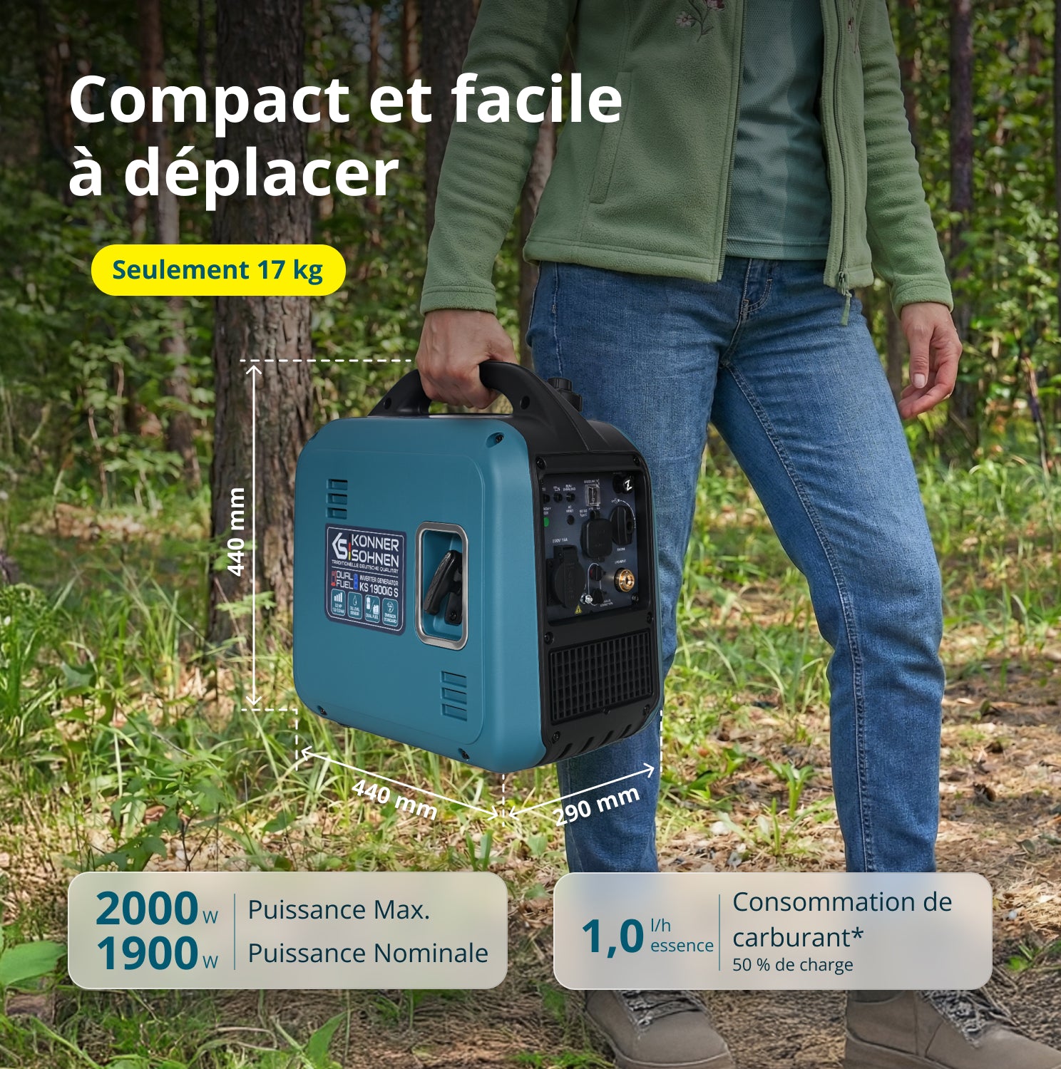 Invertergenerator (LPG/benzin) KS 1900iG S