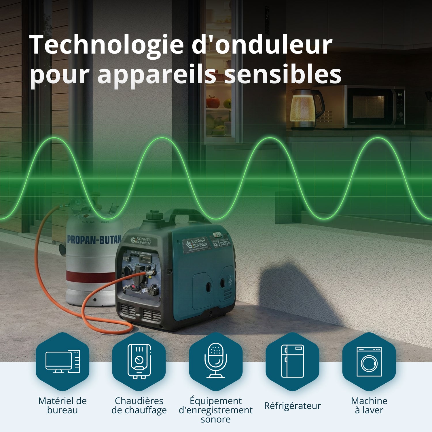 Инверторен генератор на LPG/бензин KS 3100iG S