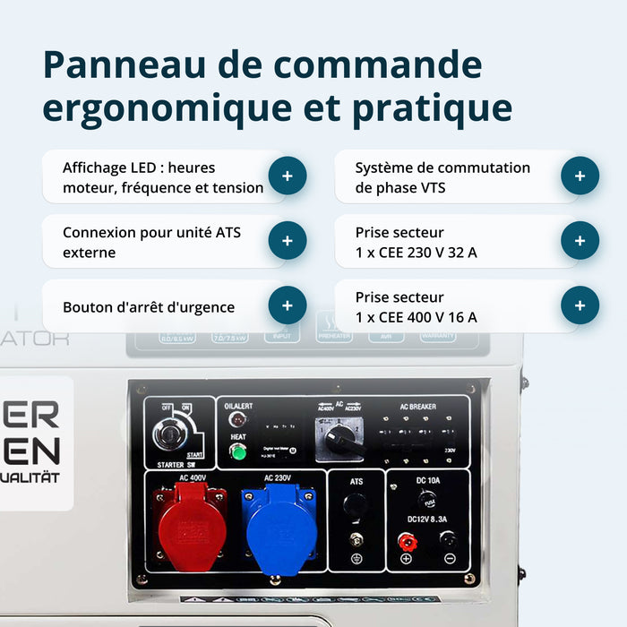 Dieselový generátor „Könner & Söhnen“ KS 9200HDES-1/3 ATSR (EURO V)