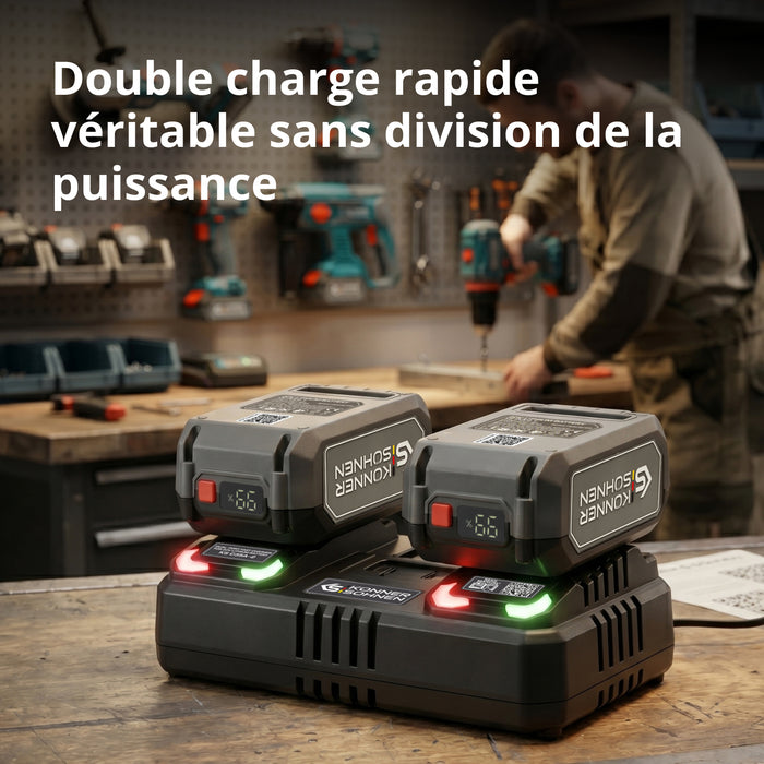 Dvojitá nabíječka pro 20V dobíjecí baterie KS C35A-2