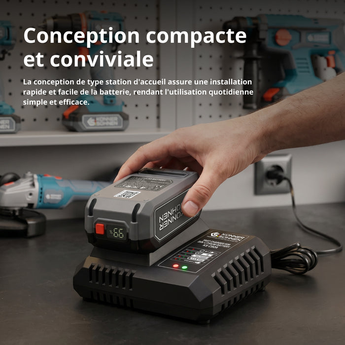 Hurtigoplader til 20V lithiumbatteri KS C90A