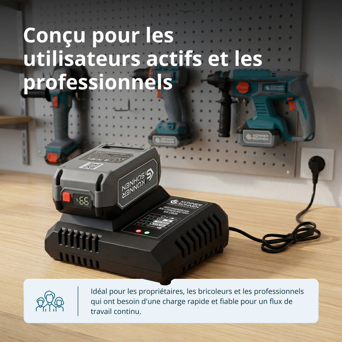 Hurtigoplader til 20V lithiumbatteri KS C90A