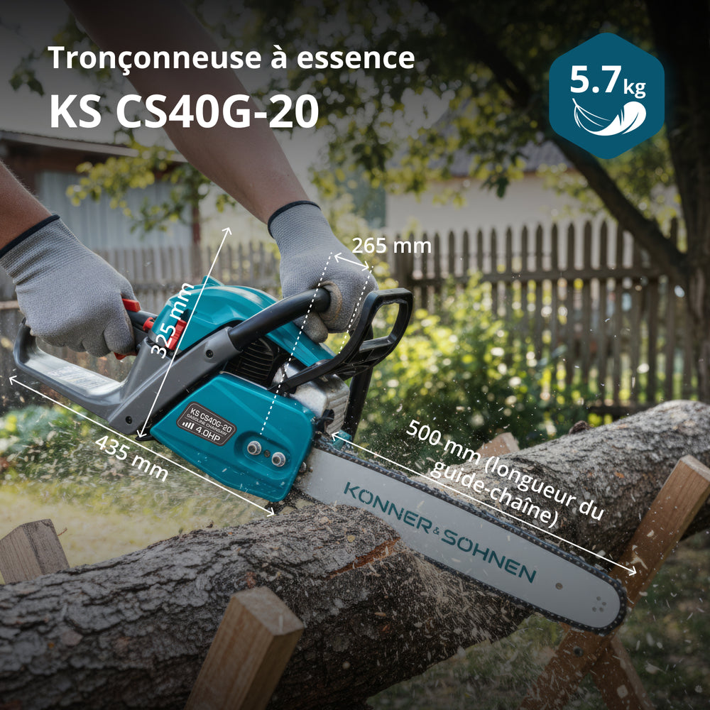 Бензинов верижен трион KS CS40G-20