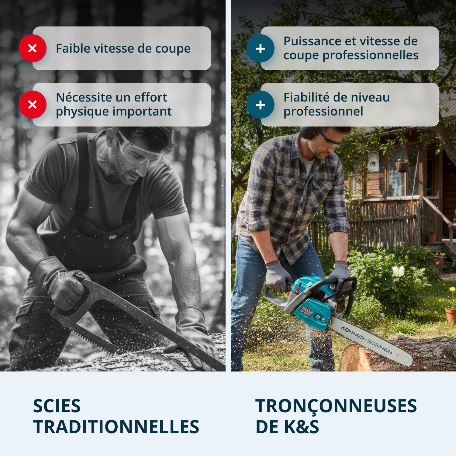 Bensindriven motorsåg KS CS40G-20