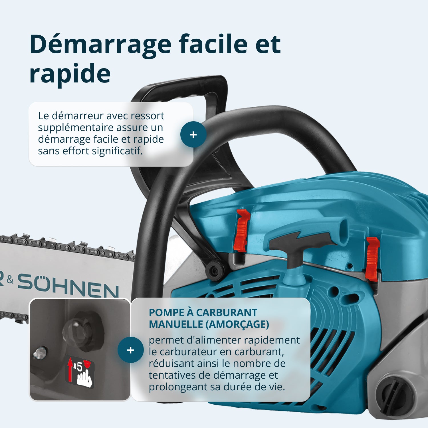 Bensindriven motorsåg KS CS40G-20