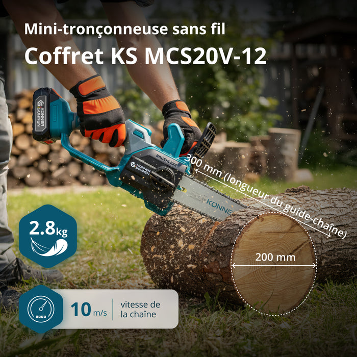 Bežična Mini Lančana Testera KS MCS20V-12 SET