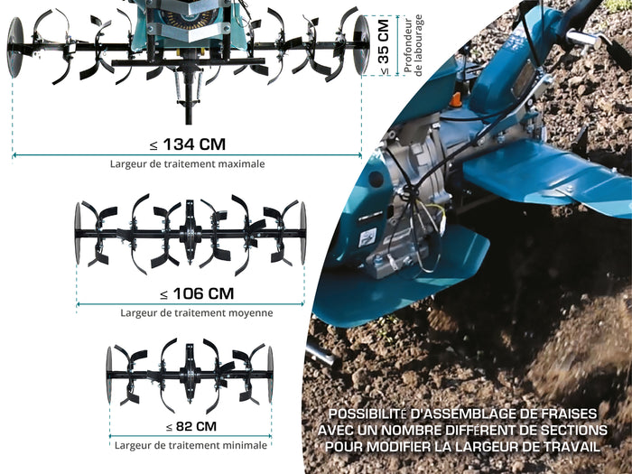 Benzindrevet fræser KS 9HP-1350G-3 (400)