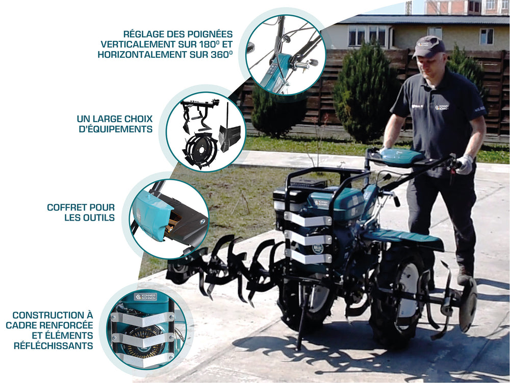 Benzindrevet fræser KS 9HP-1350G-3 (500)