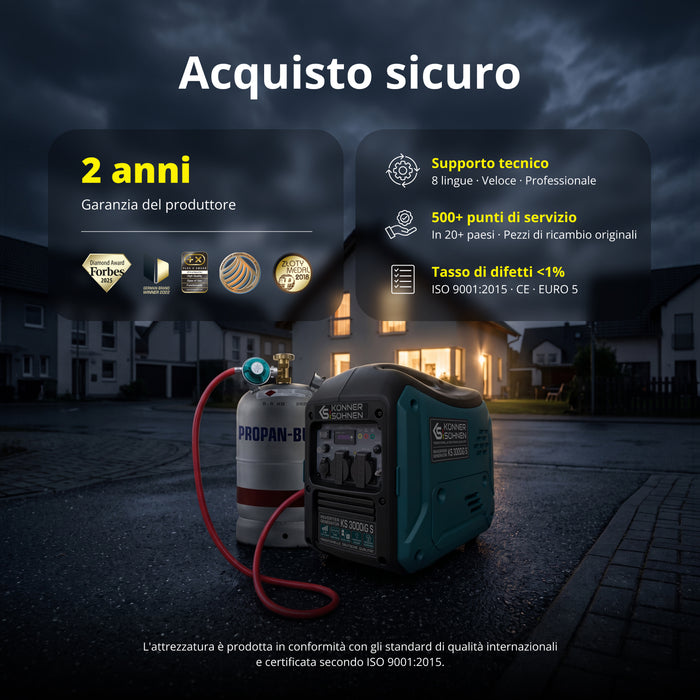 Generatore inverter a GPL/benzina KS 3000iG S