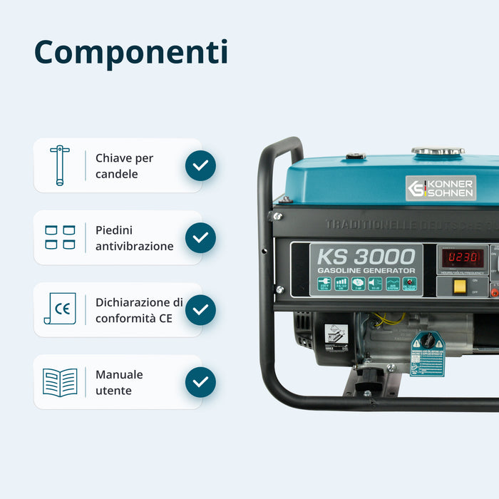 Generatore a benzina "Könner & Söhnen" KS 3000