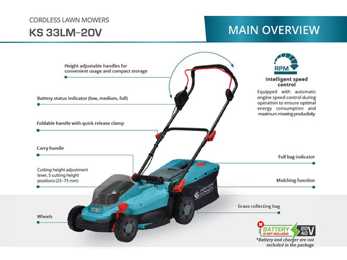 Snoerloze grasmaaier KS 33LM-20V