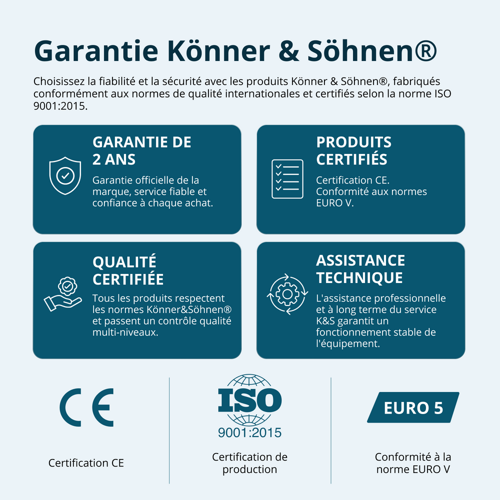 Benzinski generator „Könner & Söhnen“ KS 15-1E ATSR