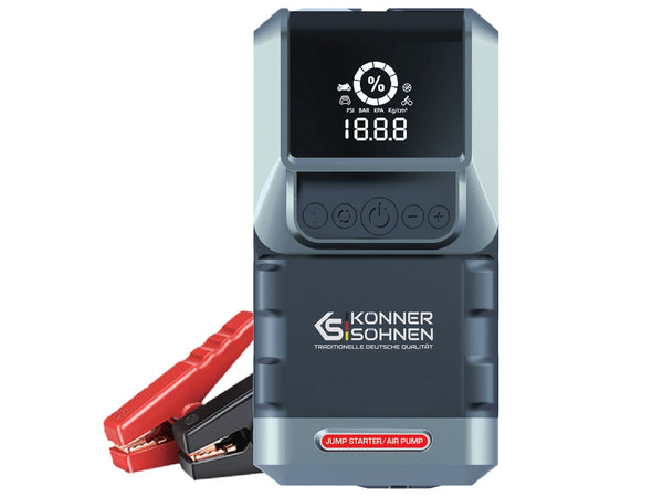 Démarreur De Batterie Voiture 12V Avec Compresseur D'air Intégré - Booster Sans Fil 8000 MAh, Gonflage Pneus 0.6-4.6 Bar