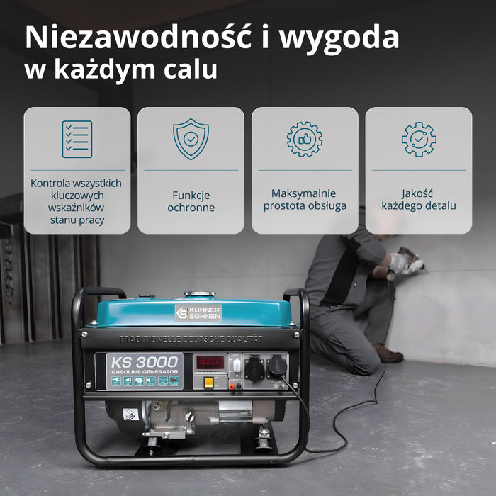 Generator benzynowy „Könner & Söhnen” KS 3000