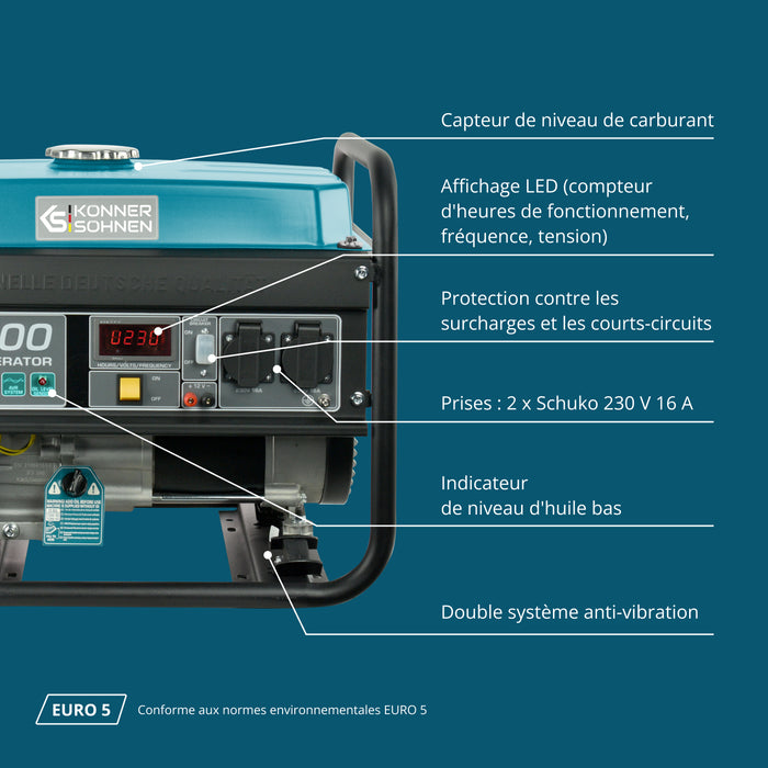 Gerador a gasolina "Könner & Söhnen" KS 3000