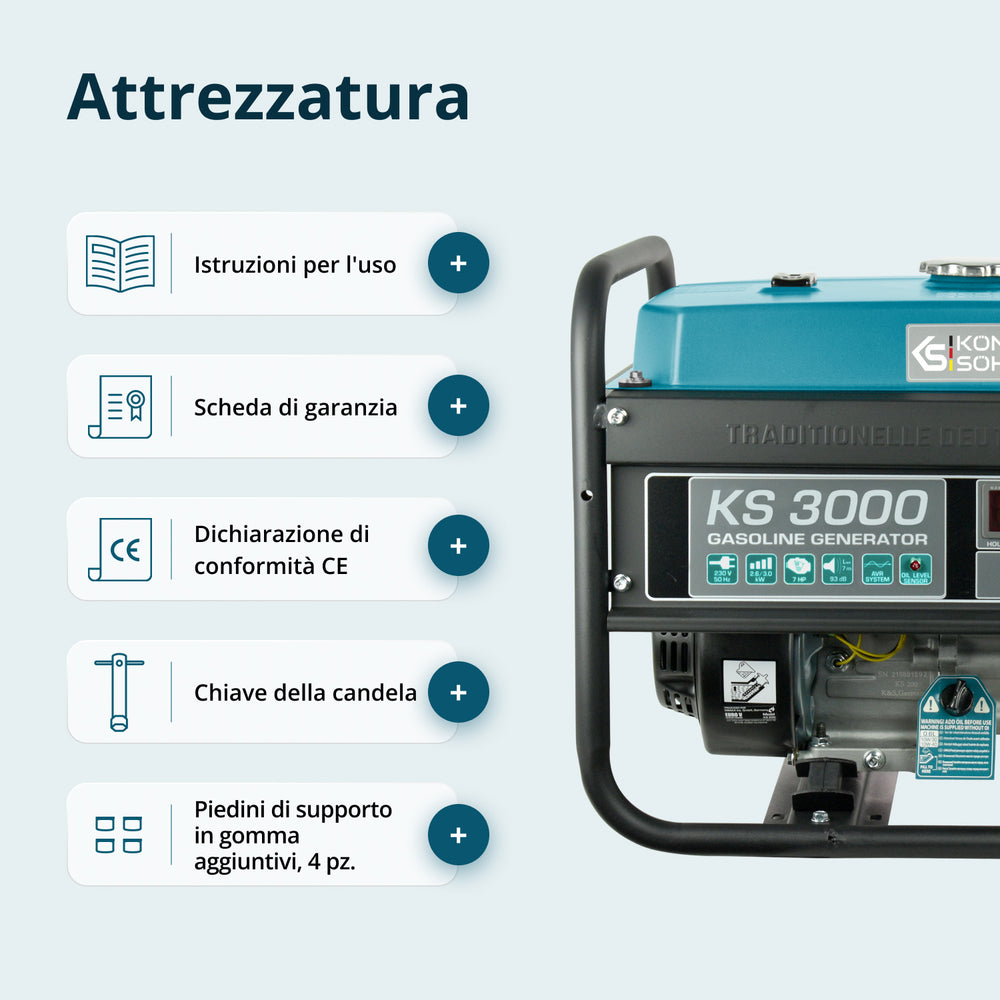Generatore a benzina "Könner & Söhnen" KS 3000