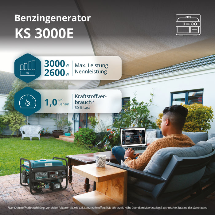 Benzin-Generator "Könner & Söhnen" KS 3000E