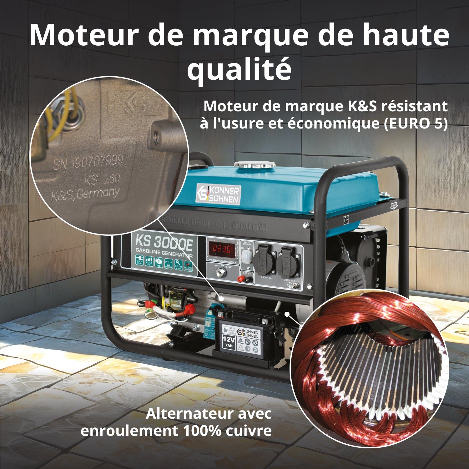 Benzinski generator „Könner & Söhnen“ KS 3000E