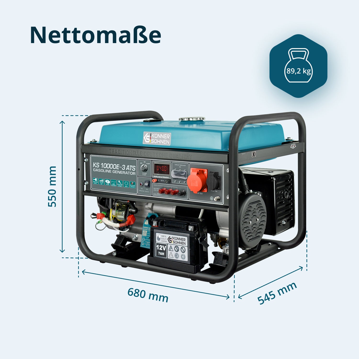 Benzin-Generator "Könner & Söhnen" KS 10000E-3 ATS