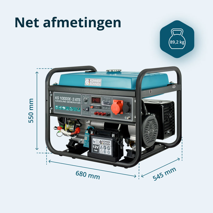 Benzinegenerator "Könner & Söhnen" KS 10000E-3 ATS