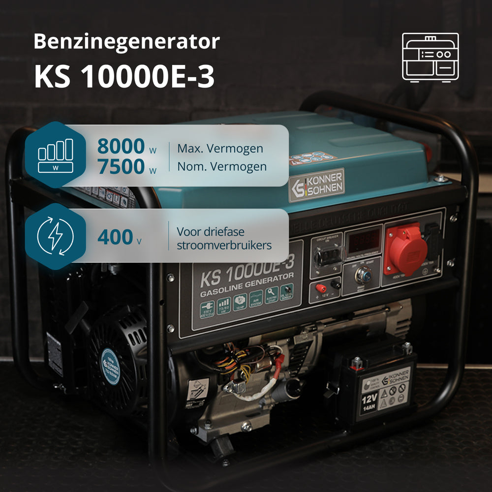 Benzinegenerator "Könner & Söhnen" KS 10000E-3