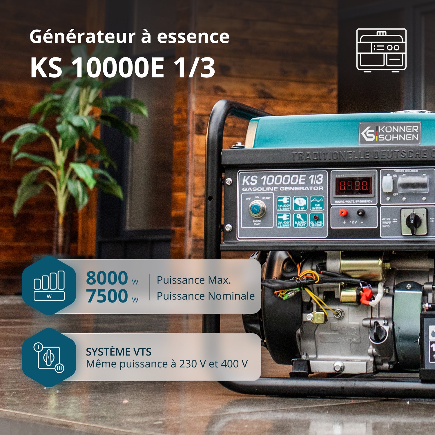Бензинов генератор „Könner & Söhnen“ KS 10000E 1/3