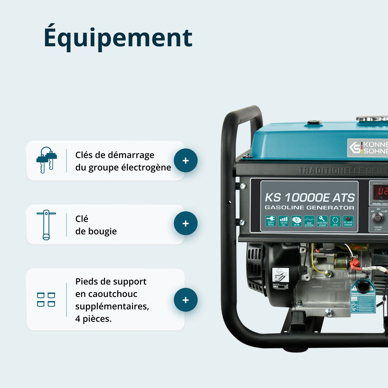 Benzingenerator "Könner & Söhnen" KS 10000E ATS