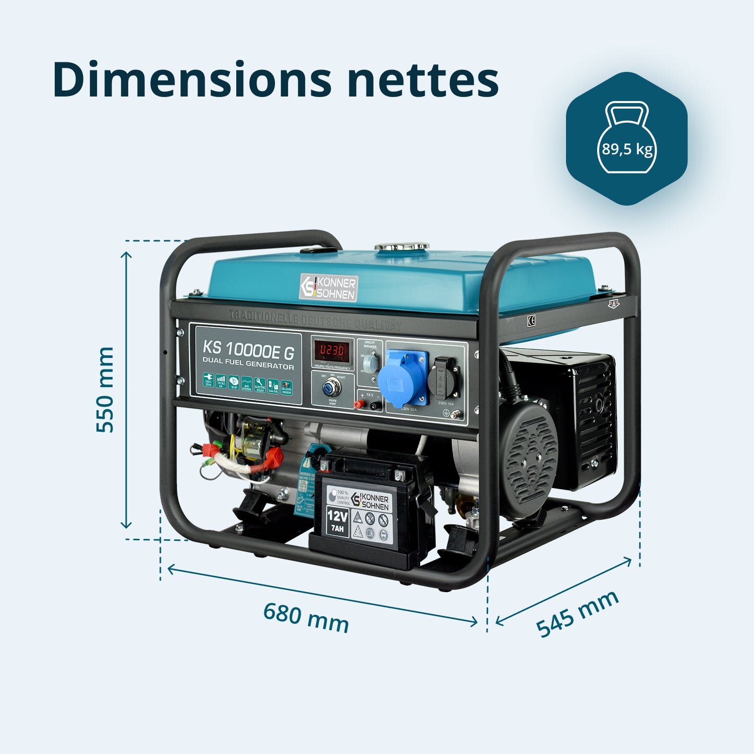 Generátor LPG/benzín "Könner & Söhnen" KS 10000E G